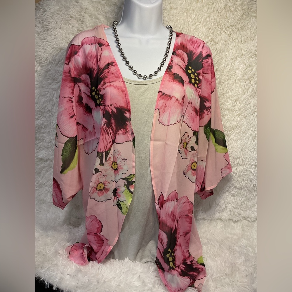 Sheer Floral Kimono